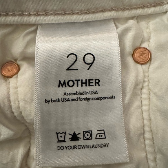 MOTHER EUC size 29 High Waisted Spinner Skimp in “Cream Puffs” - Picture 4 of 6